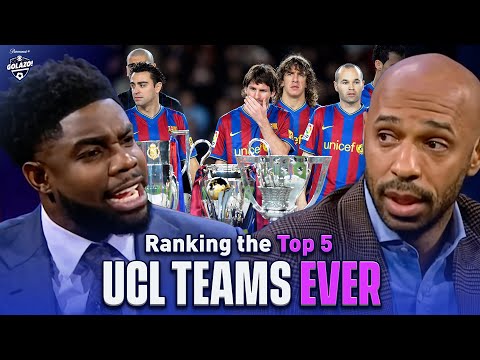 Thierry Henry, Jamie Carragher &amp; Micah Richards Rank the Top-5 UCL Teams Ever | CBS Sports Golazo