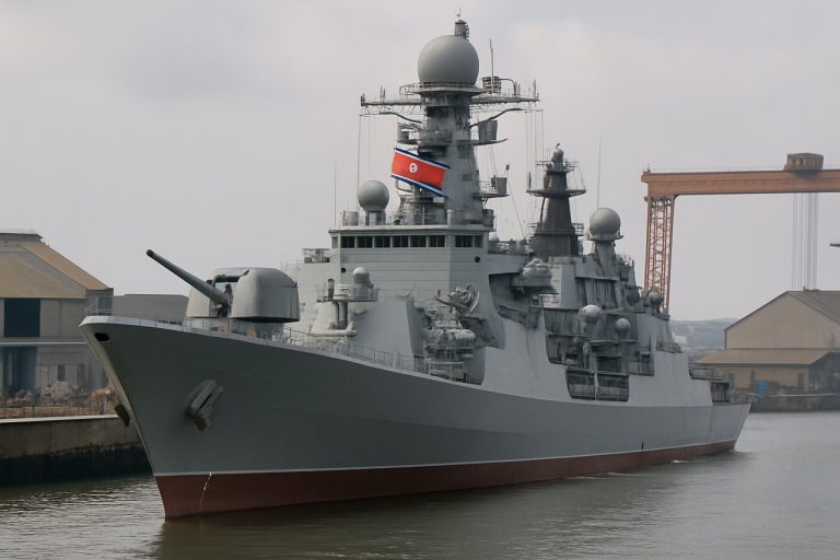 Šiaurės Korėja atskleidžia milžinišką karo laivą – palydovinės nuotraukos atskleidžia Kim'o didžiausią jūrinę riziką iki šiol